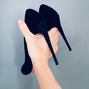 FSJ High Stiletto Pumps Suede Pointy Toe Heel 8